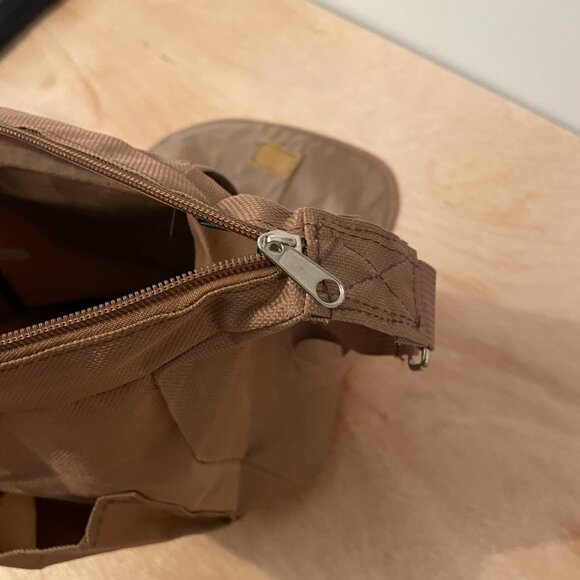 Audubon Tan Crossbody Satchel Shoulder Bag Compartments Messenger Bag bird logo - Picture 5 of 11